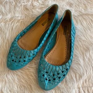 Women’s Ecoté turquoise flats